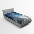 thumbnail image 1 of Ambesonne Scenery Fitted Sheet, Clouds Sunny Day Sky, Twin XL Size, Blue White, 1 of 2