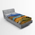 thumbnail image 1 of Ambesonne Scenery Fitted Sheet, Farm Horse in Mountain, Twin XL Size, Multicolor, 1 of 2