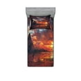 thumbnail image 1 of Ambesonne Scenery Fitted Sheet & Pillow Sham Set, Savannah Wild Forest Image, Twin, Multicolor, 1 of 2