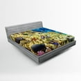 thumbnail image 1 of Ambesonne Scenery Fitted Sheet, Sea Exotic Natural View, Full Size, Blue Beige, 1 of 2