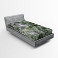 thumbnail image 1 of Ambesonne Scenery Fitted Sheet, Spring Season Jungle, Twin Size, Green, 1 of 3