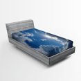thumbnail image 1 of Ambesonne Scenery Fitted Sheet, Vibrant Sun Clear Sky, Twin XL Size, Grey Blue, 1 of 3