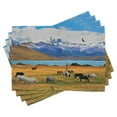 thumbnail image 1 of Ambesonne Scenery Place Mats Set of 4, Farm Horse in Mountain, Standard Size, Multicolor, 1 of 6