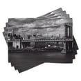 thumbnail image 1 of Ambesonne Scenery Place Mats Set of 4, NYC in Black and White, Standard Size, Grey, 1 of 6