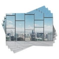 thumbnail image 1 of Ambesonne Scenery Place Mats Set of 4, Office in Skyscrapers, Standard Size, Sky Blue and Grey, 1 of 6