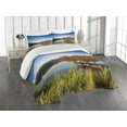 thumbnail image 1 of Ambesonne Scenery Quilted Coverlet 3 Pcs, Fishing on a Lake View, King Size, Multicolor, 1 of 4