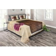 thumbnail image 1 of Ambesonne Scenery Quilted Coverlet 3 Pcs, Rusty Wood Door Italian, King Size, Cream Lilac Brown, 1 of 2