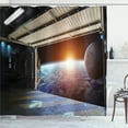 thumbnail image 1 of Ambesonne Scenery Shower Curtain, Earth Galaxy Space, 69"Wx84"L, Multicolor, 1 of 5