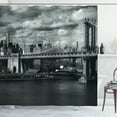 thumbnail image 1 of Ambesonne Scenery Shower Curtain, NYC in Black and White, 69"Wx84"L, Grey, 1 of 3