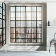 thumbnail image 1 of Ambesonne Scenery Shower Curtain, Urban Modern City View, 69"Wx75"L, Pale Brown White, 1 of 3
