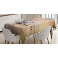 thumbnail image 1 of Ambesonne Scenery Tablecloth Rectangular Table Cover, Dead Tree Sun Driftwood, 52"x70", Beige and Orange, 1 of 4