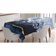 thumbnail image 1 of Ambesonne Scenery Tablecloth Rectangular Table Cover, Mountain with Snow View, 60"x84", Blue Grey Dark Blue, 1 of 4