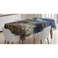 thumbnail image 1 of Ambesonne Scenery Tablecloth Rectangular Table Cover, Night View Hong Kong, 60"x84", Navy White, 1 of 4