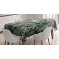 thumbnail image 1 of Ambesonne Scenery Tablecloth Rectangular Table Cover, Spring Season Jungle, 52"x70", Green, 1 of 4