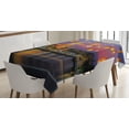 thumbnail image 1 of Ambesonne Scenery Tablecloth Rectangular Table Cover, Wet Arun Building Night, 52"x70", Multicolor, 1 of 4