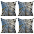 thumbnail image 1 of Ambesonne Scenery Throw Pillow Cover 4 Pack, Clouds Morning Scene, 24", Blue Brown, 1 of 5