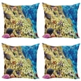 thumbnail image 1 of Ambesonne Scenery Throw Pillow Cover 4 Pack, Sea Exotic Natural View, 16", Blue Beige, 1 of 6
