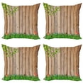 thumbnail image 1 of Ambesonne Scenery Throw Pillow Cover 4 Pack, Spring Season Ladybug, 16", Multicolor, 1 of 7