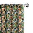 thumbnail image 1 of Ambesonne Funny Window Curtains, Colorful Letters and Numbers, Each 28" W x 84" L, Scarlet Shamrock Green, 1 of 4