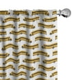 thumbnail image 1 of Ambesonne School Bus Curtains, Transportation Vehicle, Pair of 28"x84", White Earth Yellow, 1 of 4