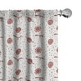 thumbnail image 1 of Ambesonne Science Curtains, Stars Telescope Sun Planets, Pair of 28"x95", Pale Maroon and White, 1 of 5