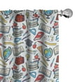 thumbnail image 1 of Ambesonne Science Curtains, Student Supplies, Pair of 28"x63", Multicolor, 1 of 5