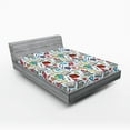 thumbnail image 1 of Ambesonne Science Fitted Sheet, Student Supplies, California King, Multicolor, 1 of 3