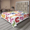 thumbnail image 1 of Ambesonne Science Flat Sheet, 3D Letters ABC, California King, Multicolor, 1 of 1