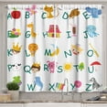 thumbnail image 1 of Ambesonne Science Kitchen Curtains, Animals, 55"x30", Multicolor, 1 of 3