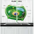 thumbnail image 1 of Ambesonne Science Kitchen Curtains, Cell Biology Plant, 55"x45", Green Pale Blue, 1 of 1