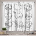 thumbnail image 1 of Ambesonne Science Kitchen Curtains, Solar System Mercury, 55"x39", Black White, 1 of 3