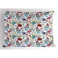 thumbnail image 1 of Ambesonne Science Pillow Sham, Student Supplies, 36" X 20", Multicolor, 1 of 2