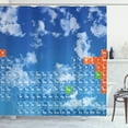 thumbnail image 1 of Ambesonne Science Shower Curtain, Clouds and Chemistry, 69"Wx84"L, White and Blue, 1 of 5