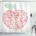 thumbnail image 1 of Ambesonne Science Shower Curtain, Fun, 69"Wx84"L, Red Forest Green, 1 of 3