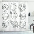 thumbnail image 1 of Ambesonne Science Shower Curtain, Solar System Mercury, 69"Wx70"L, Black White, 1 of 3