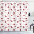 thumbnail image 1 of Ambesonne Science Shower Curtain, Stars Telescope Sun Planets, 69"Wx75"L, Pale Maroon and White, 1 of 4