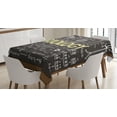 thumbnail image 1 of Ambesonne Science Tablecloth Rectangular Table Cover, Biology, 52"x70", Black Brown Pale Yellow, 1 of 4