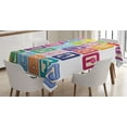 thumbnail image 1 of Ambesonne Science Tablecloth Rectangular Table Cover, Lower Case Blocks, 52"x70", Multicolor, 1 of 4