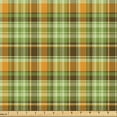 thumbnail image 1 of Ambesonne Scottish Tartan Fabric by the Yard Upholstery, British Plaid Art, 10 Yards, Dark Yellow Sage Green, 1 of 5