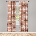 thumbnail image 1 of Ambesonne Sea Animals Curtains, Aquatic Animal Maritime, Pair of 28"x63", Blush Ivory, 1 of 2