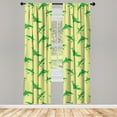thumbnail image 1 of Ambesonne Sea Animals Curtains, Cartoon Sharks Swimming, Pair of 28"x84", Shamrock Green, 1 of 2