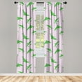 thumbnail image 1 of Ambesonne Sea Animals Curtains, Cartoon Sharks Swimming, Pair of 28"x95", Pale Rose, 1 of 2