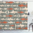 thumbnail image 1 of Ambesonne Sea Animals Shower Curtain, Aquatic Animal Maritime, 69"Wx84"L, Taupe Grey, 1 of 4