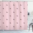 thumbnail image 1 of Ambesonne Sea Animals Shower Curtain, Pattern of Shark Fins, 69"Wx70"L, Blush Black, 1 of 4