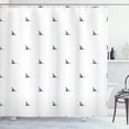 thumbnail image 1 of Ambesonne Sea Animals Shower Curtain, Pattern of Shark Fins, 69"Wx75"L, Seafoam White, 1 of 1