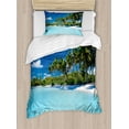thumbnail image 1 of Ambesonne Sea Duvet Cover Sets, Relax Beach Resort Spa, 2-Twin, Turquoise Blue Green, 1 of 4