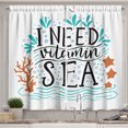 thumbnail image 1 of Ambesonne Sea Kitchen Curtains, Inspirational Words Art, 55"x39", Multicolor, 1 of 2