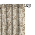 thumbnail image 1 of Ambesonne Sea Shells Curtains, Vintage Ocean Design, Pair of 28"x95", Tan Brown, 1 of 5