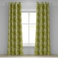 thumbnail image 1 of Ambesonne Sea Shells Grommet Curtain, Swirls with Seahorse, 50" x 84", Yellow Green White, 1 of 6