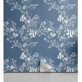 thumbnail image 1 of Ambesonne Sea Shells Peel & Stick Wallpaper for Home, Flowers and Fishes, 13"x72", Blue White, 1 of 6
